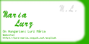 maria lurz business card